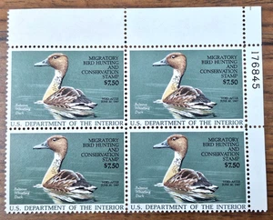 U.S. DUCK  RW53 Plate Block MNH Migratory Waterfowl FREE SHIPPING - Picture 1 of 2