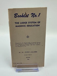 Heft Nr. 1 Das Logensystem der freimaurerischen Erziehung überarbeitet 1966 Nachdruck 1968 - Bild 1 von 9