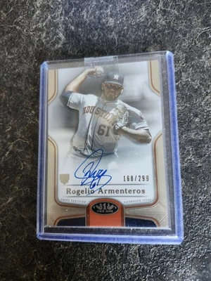 2020 Topps Tier One Auto Rookie 168/299 Rogelio Armenteros Card# BOA-RA - Image 1 of 2