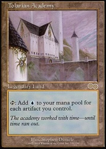Moderate Play, English MTG Regular Tolarian Academy Urza's Saga Magic the Gather - Image 1 of 1