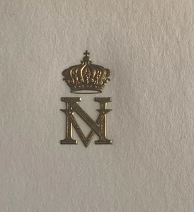 B*| PRINCE VICTOR NAPOLÉON SON PAPIER À LETTRES A SON CHIFFRE VIERGE - Foto 1 di 7