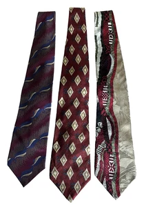 Karl Lagerfeld Guess Coogi Mens Silk Formal Neckties Ties Geometric Jacquard  - Picture 1 of 22