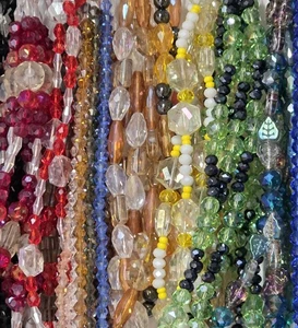 22x Glass bead strands jewelry making beads lot Quality Crystal Czech Faceted - Picture 1 of 23