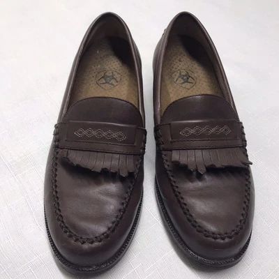 Ariat Mocasines Mujer 9.5B Western Botines 94426 Cuero Marrón Rodeo Foto 1 de 4