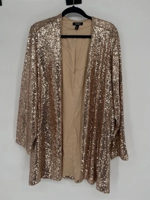 Torrid эластичной блестки сетки длинная линия 3 изделия открытый передний блейзер размер 4/4 X - Изображение 1 из 4