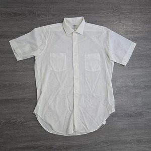 Vintage Arrow 70s Short Sleeve Button Up Shirt USA Made Sanfordized Men's Large - Bild 1 von 15