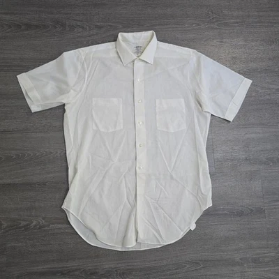 Vintage Arrow 70s Short Sleeve Button Up Shirt USA Made Sanfordized Men's Large - Image 1 of 4
