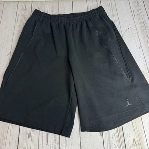 Pantalones Cortos de Baloncesto Nike Air Jordan Para Hombre Medianos Negros Bordados Logo 11" Entrepierna - Imagen 1 de 13