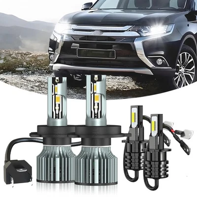 For Mitsubishi Montero Sport 1997-1999 Bright White LED Headlight + Fog Bulbs — 第 1/4 张图片