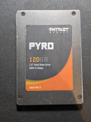 Patriot Pyro 120GB 2.5" SATA III SSD SF-2281 SandForce Tested Working - Image 1 of 3