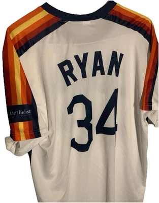 Houston Astros Baseball #34 Nolan Ryan Methodist Hospital SGA Jersey Size XL - Image 1 of 4