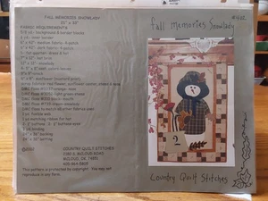 Country Quilt Stitches Fall Memories Snowlady 2002 21x33 Applique - Picture 1 of 1