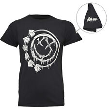 Blink-182 Bones Smile  T Shirt   Official Rock Band Logo Merch Tee New Black