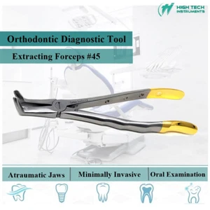 Dental Extracting Forceps #45 German Stainless Surgical Molar Tooth Extraction - Picture 1 of 4