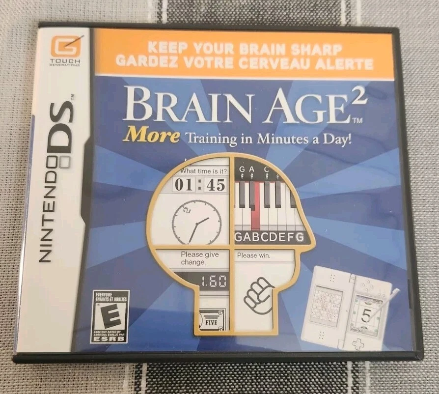 Brain Age 2 Nintendo DS Game With Case 2007  - Image 1 of 3