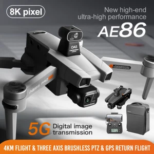 8K GPS Drones 5G FPV Dual Camera 4KM Brushless Obstacle Avoidance RC Quadcopter - Picture 1 of 24