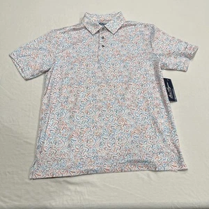 Ben Hogan Men's and Big Men's Multi-Color Hibiscus Print Golf Polo Shirt Size S - Picture 1 of 4
