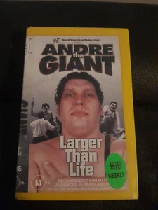 WWE WWF ANDRE THE GIANT LARGER THAN LIFE WRESTLING VHS VIDEO - Picture 1 of 4