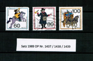 Satz Briefmarken DP 1989 Nr. 1437 / 1438 / 1439 gestempelt Postgeschichte - Bild 1 von 1