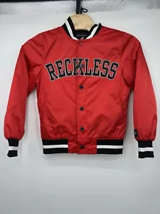 Men’s Young And Reckless varsity jacket. Size Small Mens Red Great Condition - Picture 1 of 11