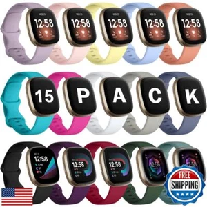 GEAK 15 Pack Bands Compatible for Fitbit Versa 4 Bands/Versa 3 Bands/Fitbit S - Picture 1 of 5