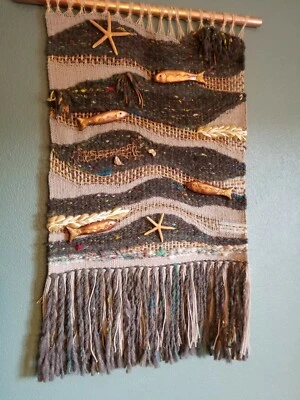 Tapiz de pared tejido StarFish dorado para colgar/tejido de pared tejido/decoración de pared NUEVO Foto 1 de 4