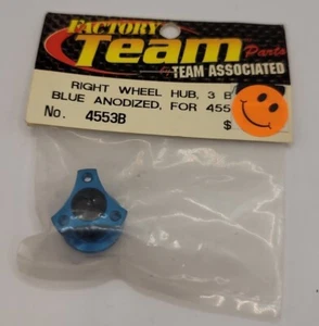 Team Associated Right Wheel Hub 3 Bolt Blue Anodized Aluminum Rc12L 4553B - Picture 1 of 1