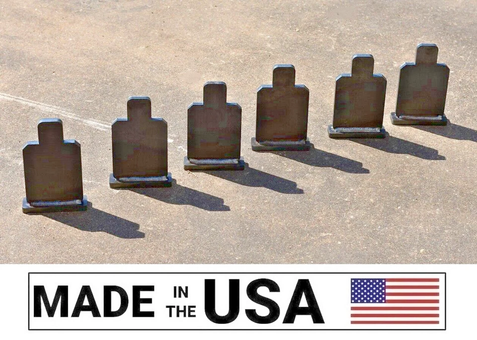 STREETRAYS [SR] 6" Practice IDPA Knock-over Shooting Range Target 3/8" Steel Pistol 6pc Set