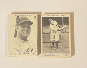 1974 TCMA 1936-39 Yankee Dynasty White Back Singles You Pick