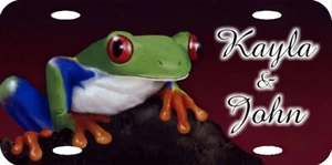 Personalized Custom Tree Frog Colorful License Plate Name Initials Phrase etc. - Picture 1 of 1