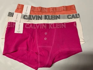 Calvin Klein neu mit Etikett grün Boyshort Shortie Baumwollmischung Logo Band QD3639 Höschen - Bild 1 von 22