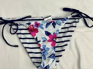 Parte inferior de bikini Lands' End para mujer pequeña 4-6 cuerda reversible floral despojada natación - Imagen 1 de 8