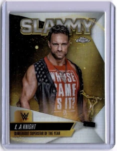 LA Knight 2025 Topps Chrome WWE Slammy Refractor #SMY-LAK WWE Smackdown - Picture 1 of 2