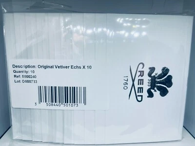 10x CREED Original Vetiver EDP Tarjeta Oficial Muestra Spray 2ml Foto 1 de 3