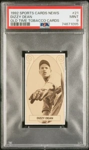 Tarjeta deportiva 1992 noticias tabaco #21 DIZZY DEAN St. Louis Cardinals PSA 9 - Imagen 1 de 2