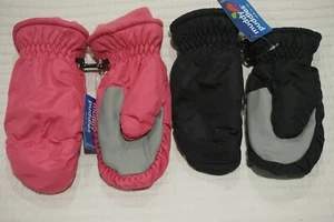 MUDDY PUDDLES SNOWSTORM MITT MITTENS GLOVES - BLACK OR PINK - Picture 1 of 19