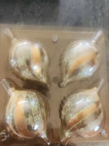 Vintage House Of Lloyd Weihnachten Around The World Glas und Gold Ornamente - Bild 1 von 3