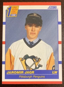 Tarjeta de novato Jaromir Jagr 1990-91 Score Hockey (versión canadiense) (penguins) - Imagen 1 de 2