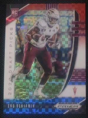 Eno Benjamin Rookie Card #083/099 2020 Panini Prizm Draft Picks Checkered Prizm - Image 1 of 4