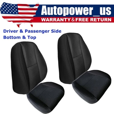 Cubierta de asiento delantera de tela negra para Chevy Silverado Suburban 1500 2007-14 Foto 1 de 4