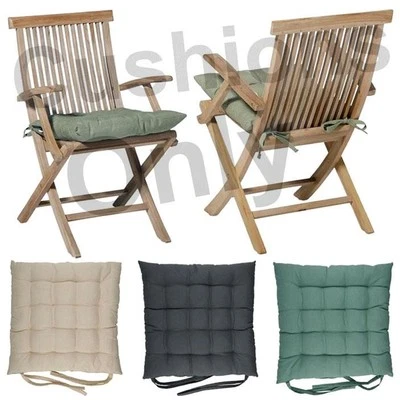 FABOER Seat Cushions Bistro Set Dining Chairs Tie On Seater Pads Garden Kitchen 40x40cm