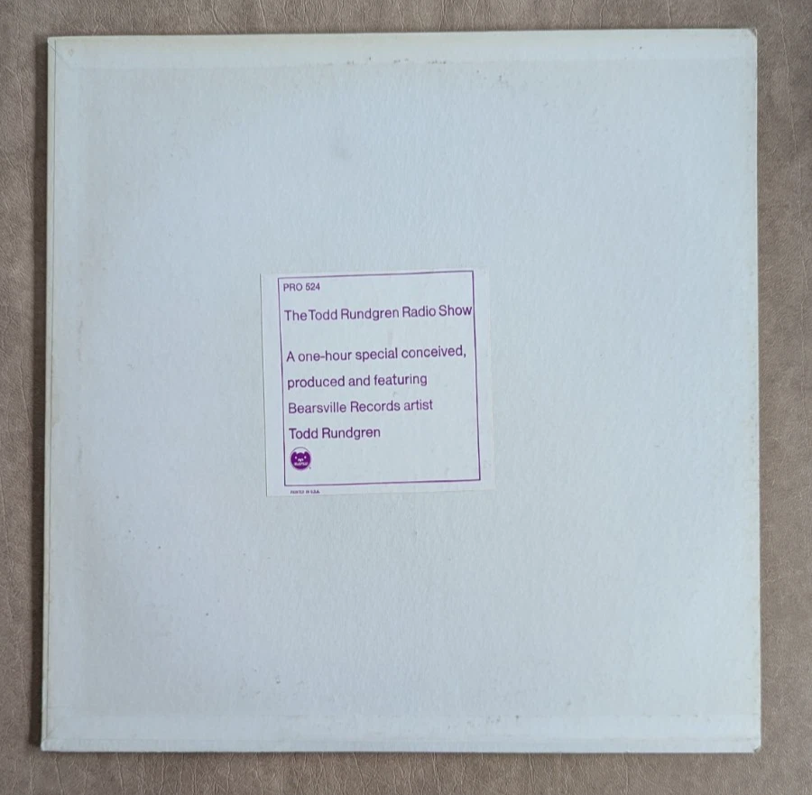 TODD RUNDGREN 'THE TODD RUNDGREN RADIO SHOW EXTREMELY RARE MINT COLLECTOR'S DISC - Image 1 of 4