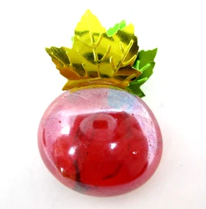 Prendedor de calabaza vintage vidrio gelatina vientre kitsch joyería - Imagen 1 de 5