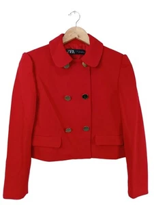 ZARA Blazer corto Donna Blazer Taglia IT 40 rosso stile professionale - Foto 1 di 5