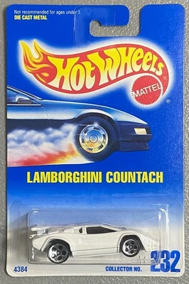 Hot Wheels Collector Series No. 1992 Lamborghini Countach 232 blanco con Cr 5 puntos Foto 1 de 4