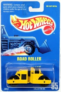 Hot Wheels Road Roller - 3853 Never Removed from Package 1991 Yellow 1:64 - Picture 1 of 4