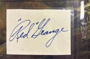 Vintage Red "Red" Grange Autograph 3 By 4. PSA Authentication - Picture 1 of 2