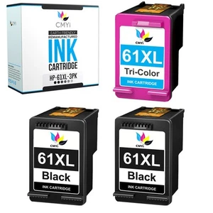 3-pak kompatybilnych z CMYi wkładów 61XL do HP ENVY 5531 5532 5534 5535 5539 4500 - Zdjęcie 1 z 7