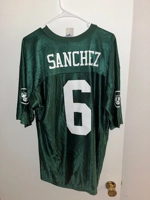 Camiseta de los New York Jets para hombre XL NFL fútbol americano Mark Sanchez 6 equipo ropa poliéster Foto 1 de 3