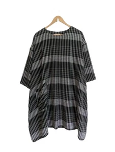 Sahara Tunic Dress SIZE S/M UK 10-14 Lagenlook Check Plaid Knee Length  - Picture 1 of 7